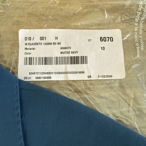 Burberry Claudete Tailored Blazer Jacket Muted Navy US8/ EU42 RT$2350 - Picture 9 of 13